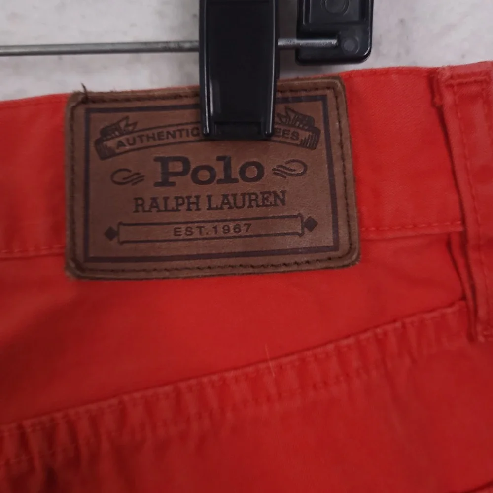 Polo Ralph Lauren Straight Leg Pants Mens 34x30 Orange Cotton Chino Twill Prep